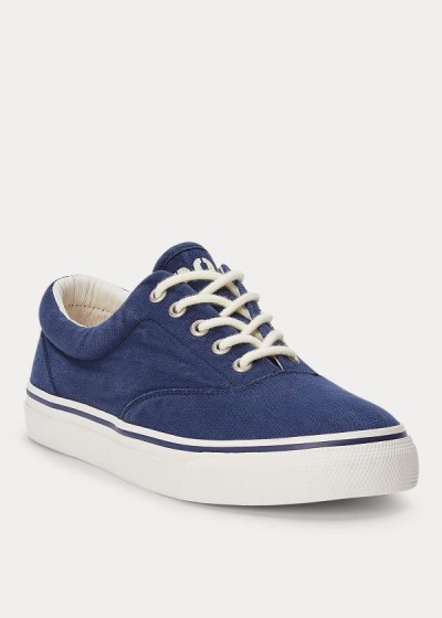 Zapatillas Polo Ralph Lauren Hombre Azul Marino - Harpoon Canvas - ROTKY2759